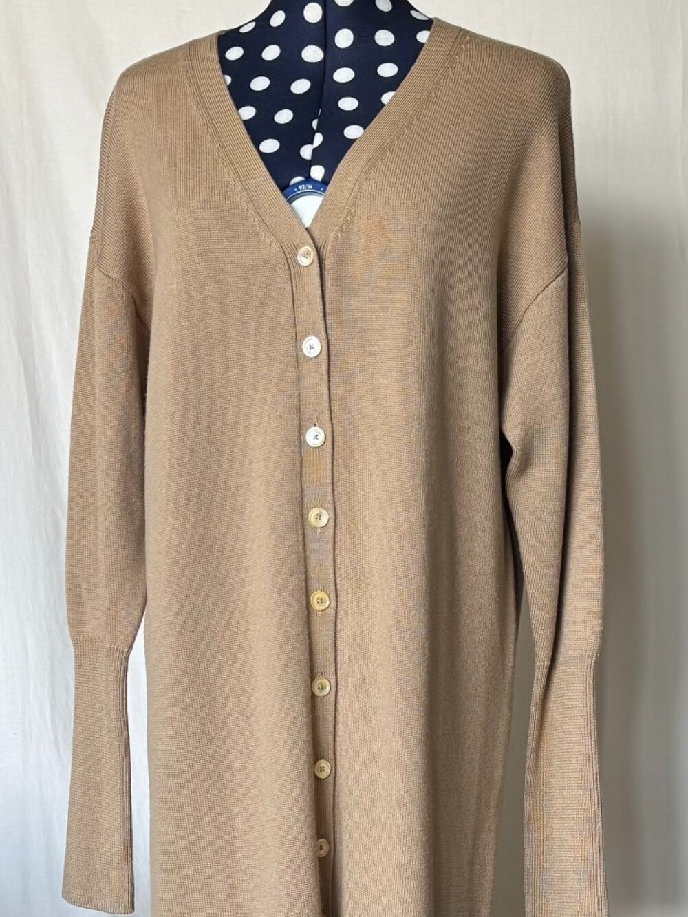 Wilfred Utopia Camel Merino Wool Sweater Dress/Cardigan, S
